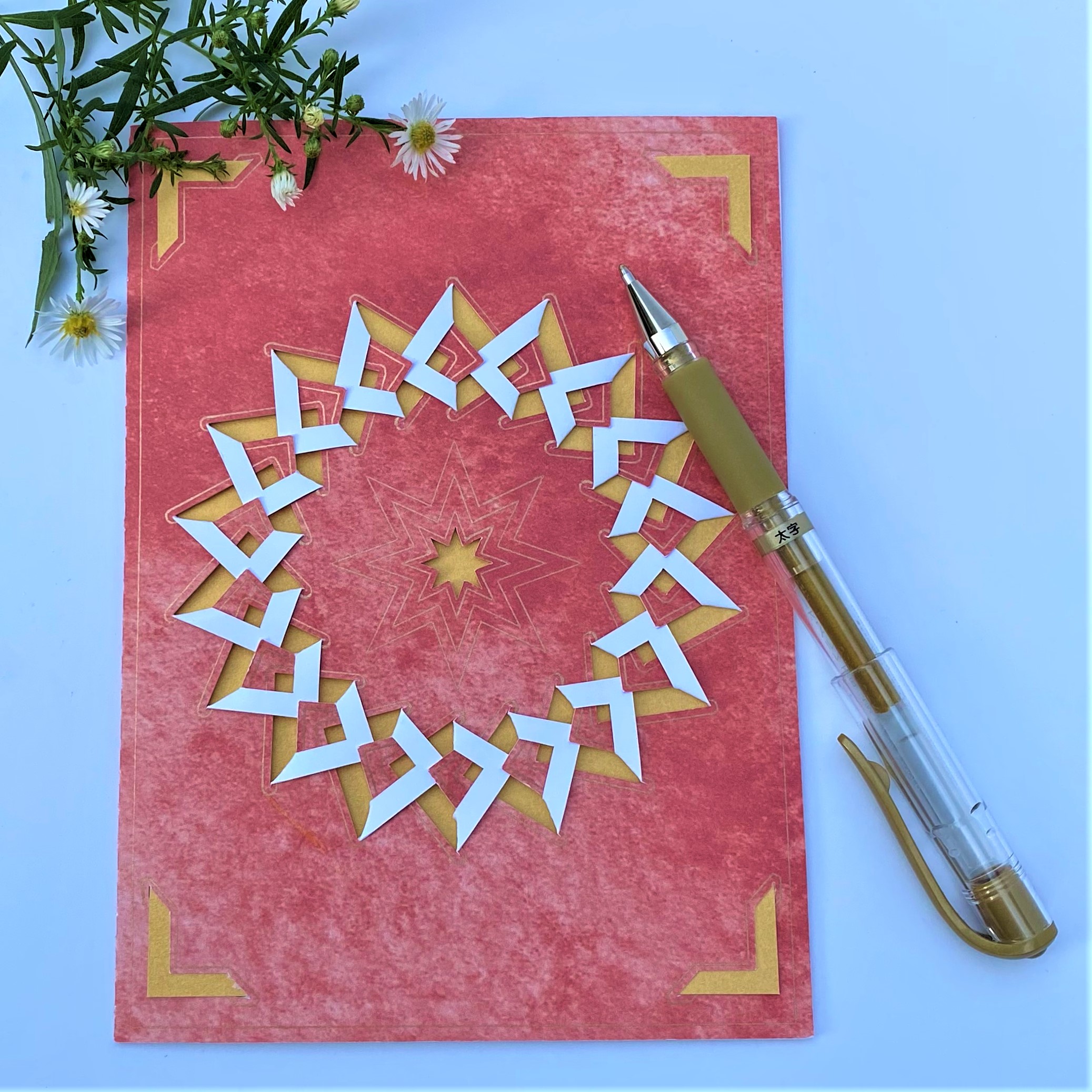 6 18 point orange pen